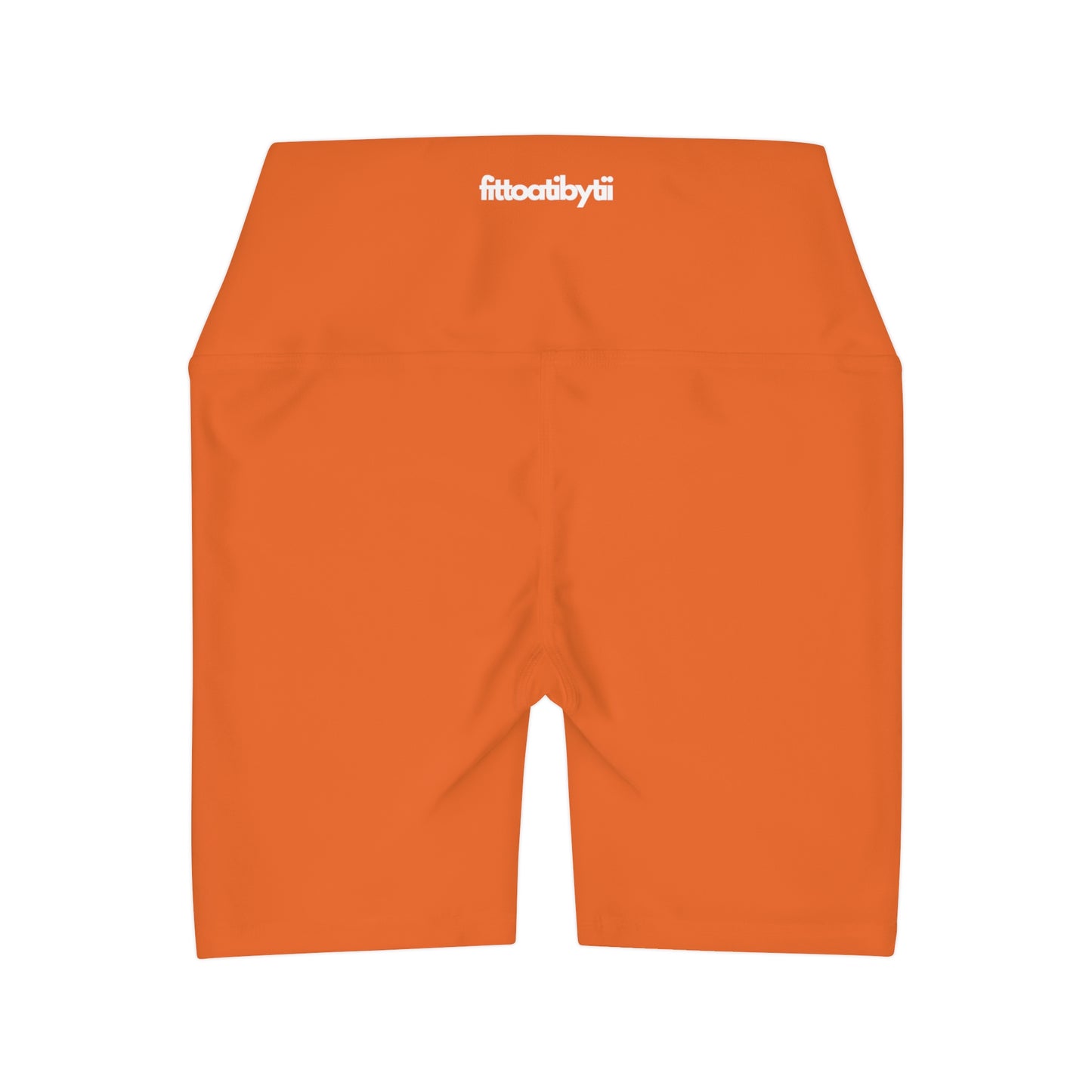 Power Orange High Waisted Shorts