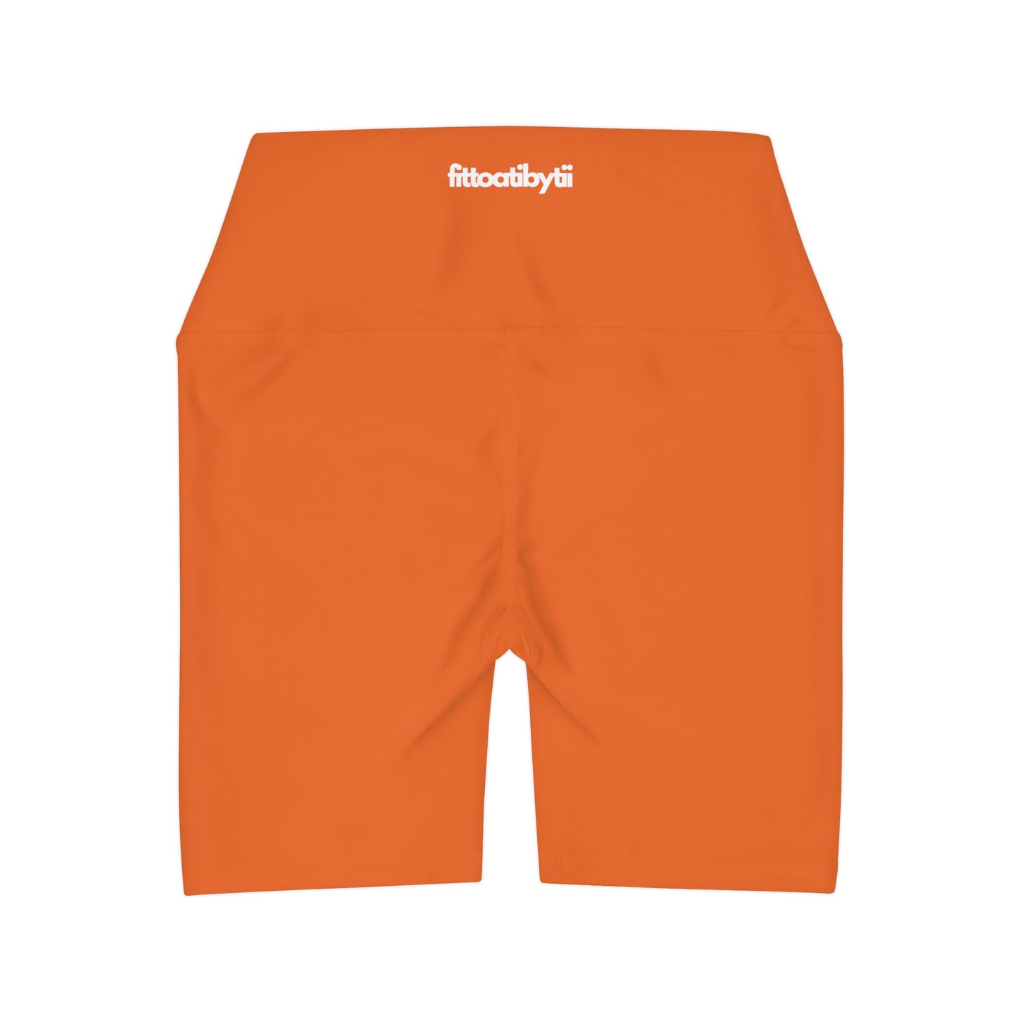Power Orange High Waisted Shorts