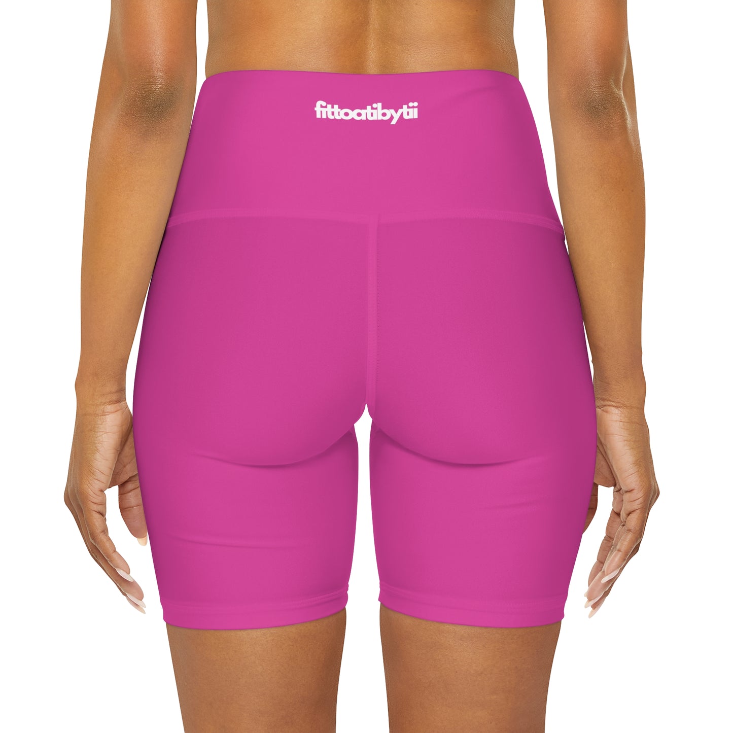Power Pink High Waisted Shorts